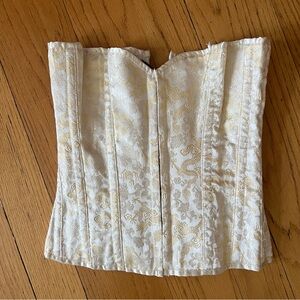 Mystique Boutique Cream Corset with Black Lacing